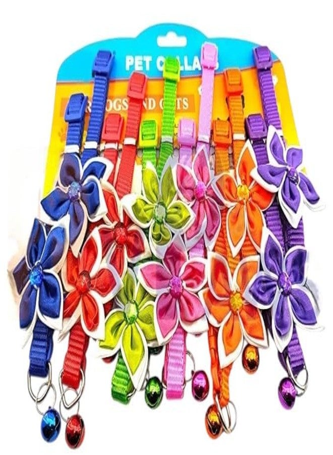 KittuPet مجموعة كيتو بيت من 3 قطع من أطواق بتصميم زهور، قابلة للعكس، تفاعلية، مناسبة للقطط والجراء والكلاب، مقاس 10 مم، لون عشوائي - Image 5